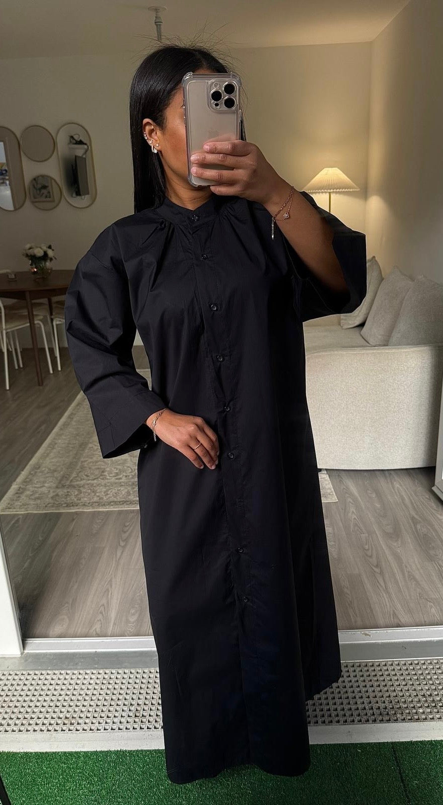 robe chemise noir