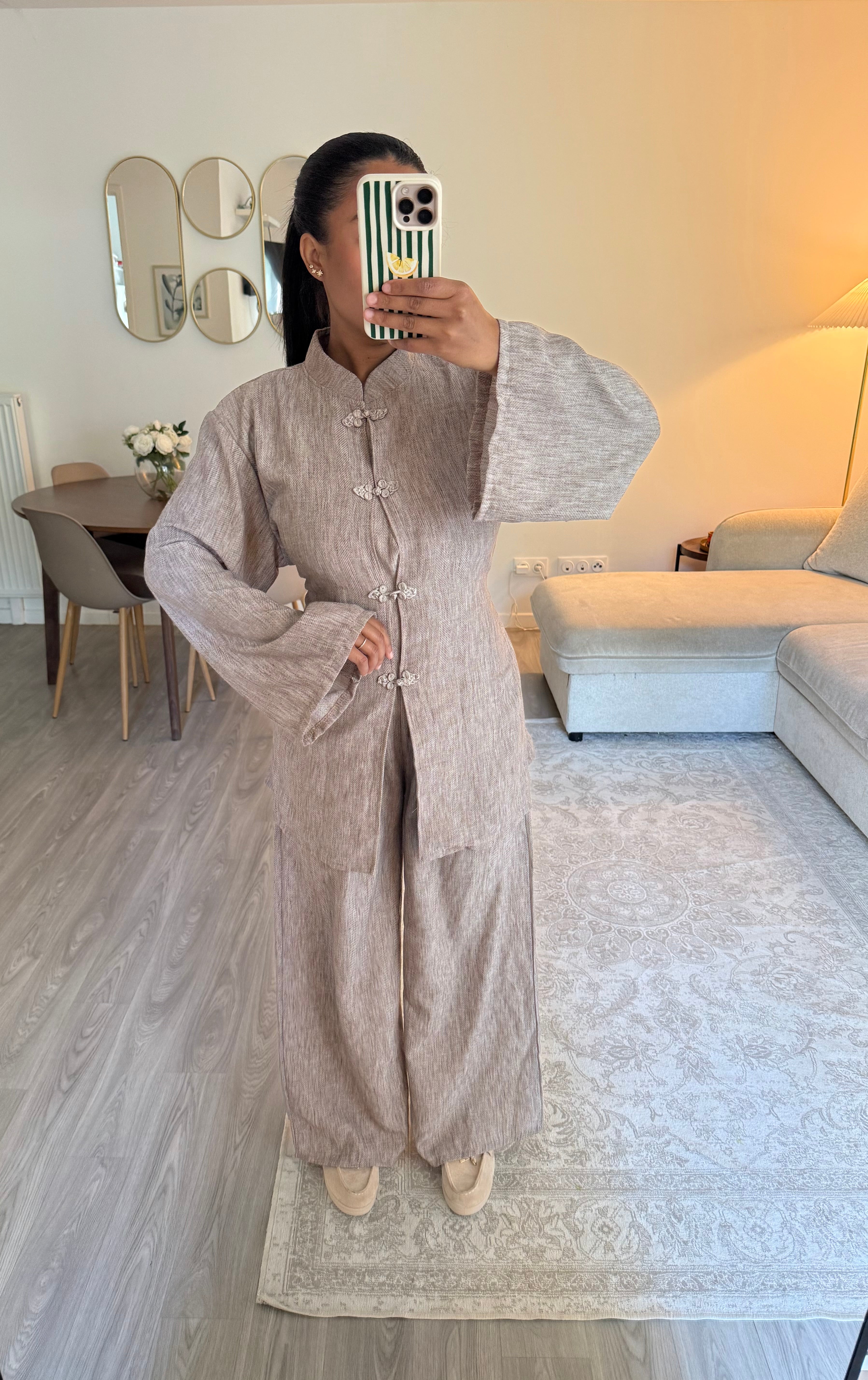 Ensemble toki taupe