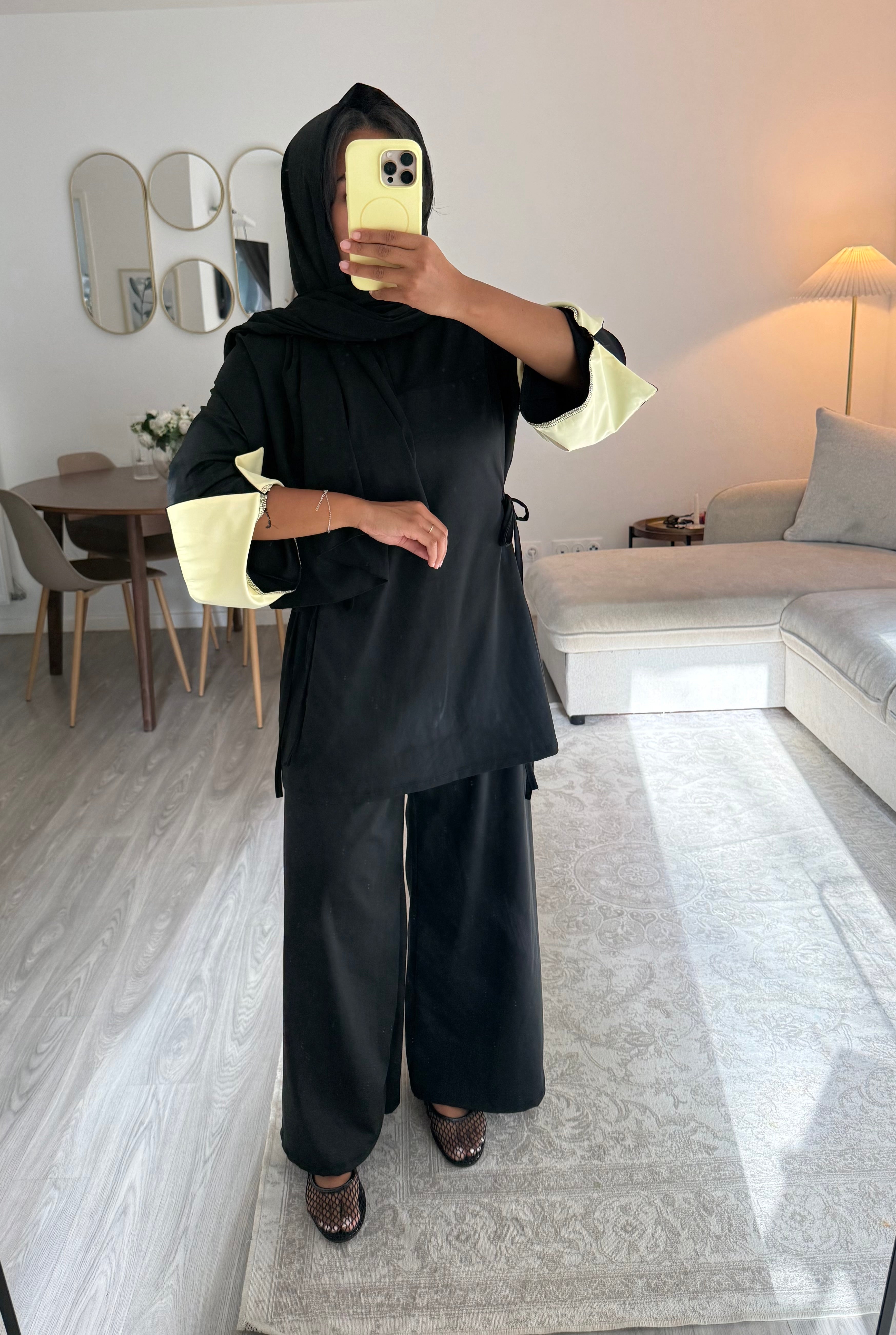Burkini Nessya noir et jaune