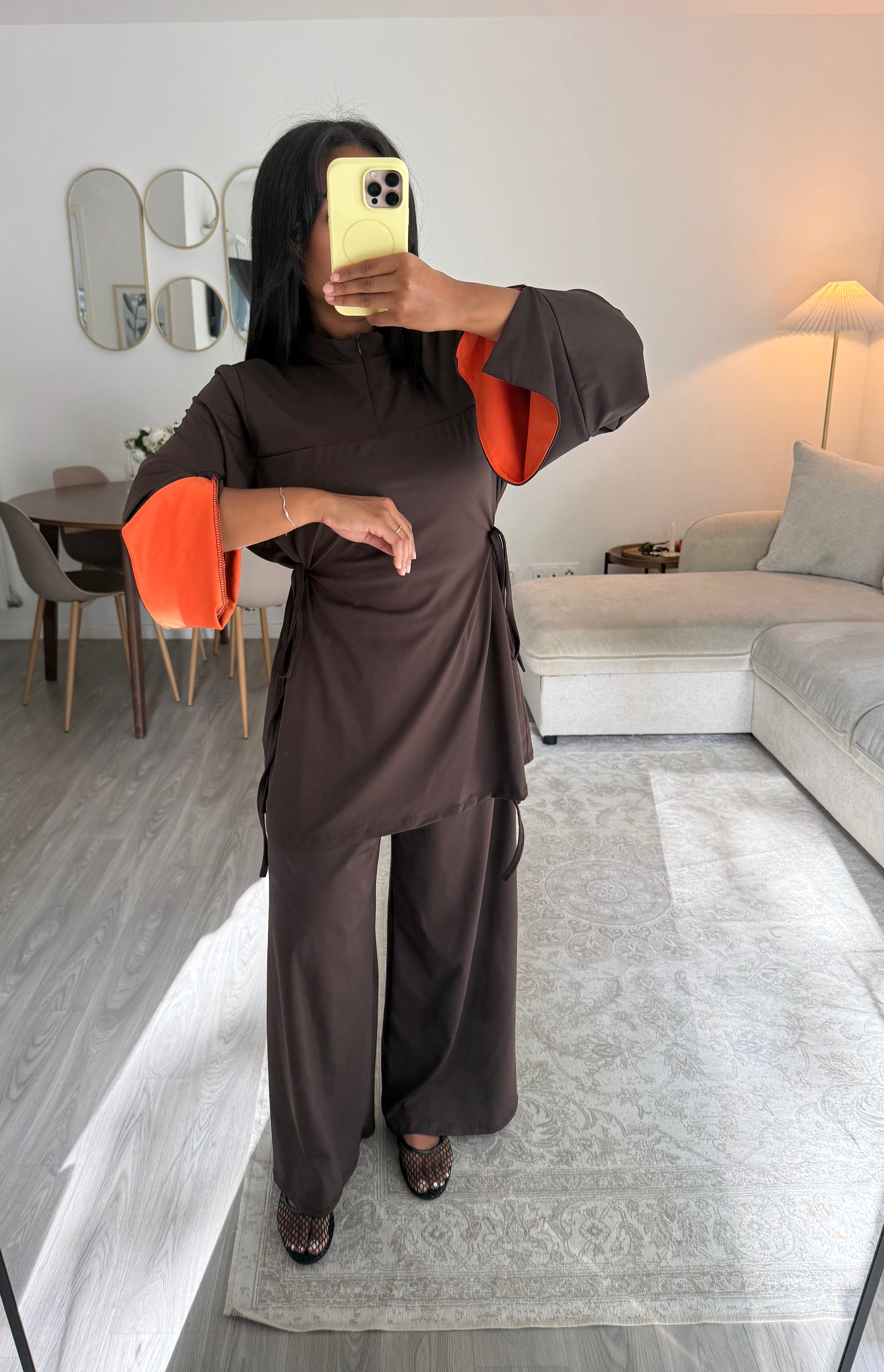 Burkini Nessya choco et orange