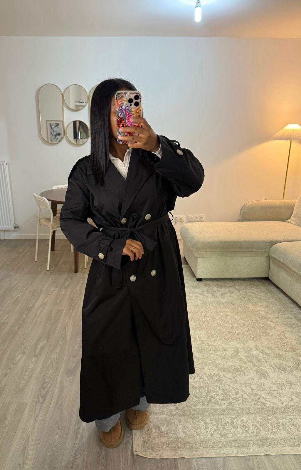 Trench long noir