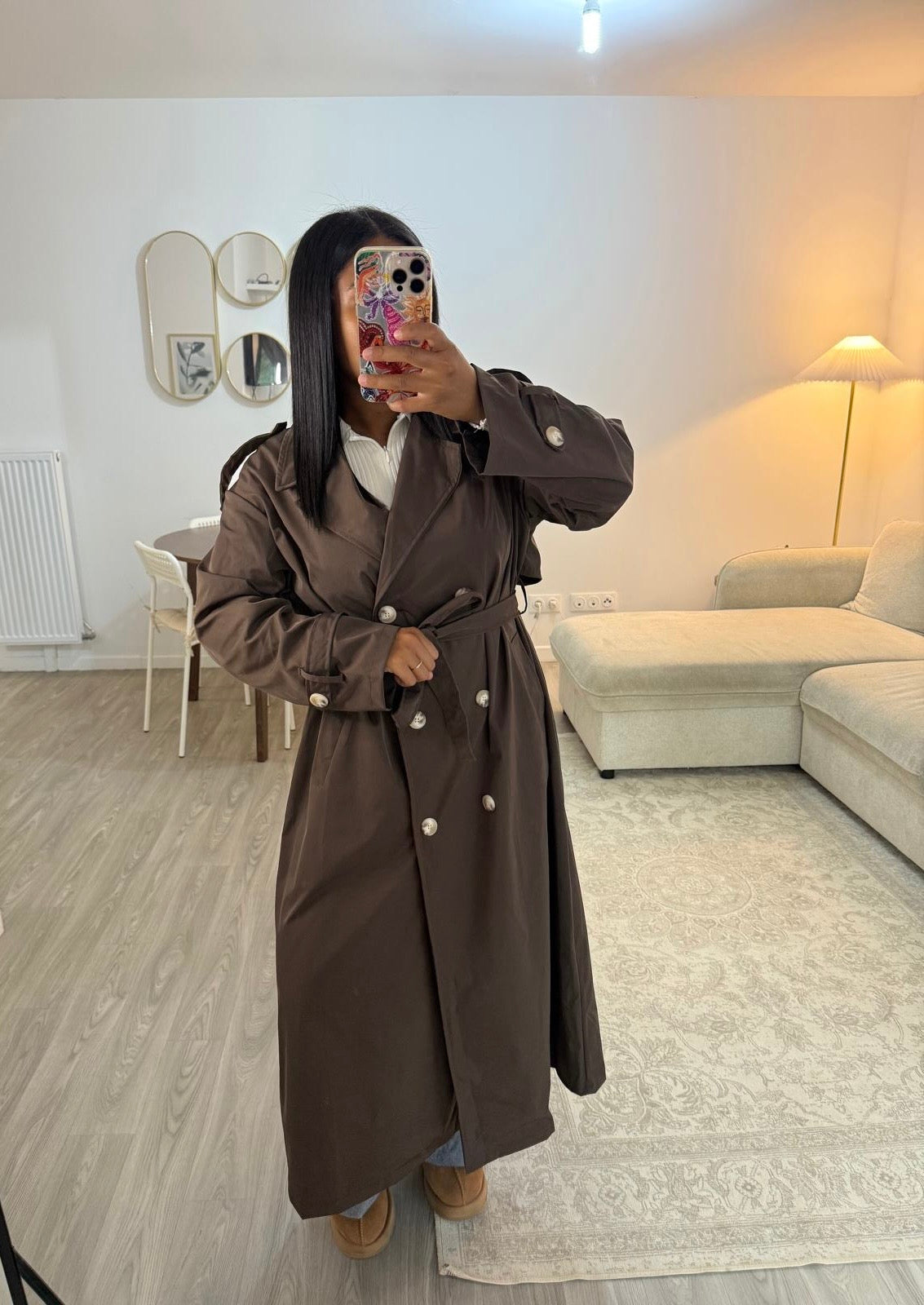 Trench long Choco
