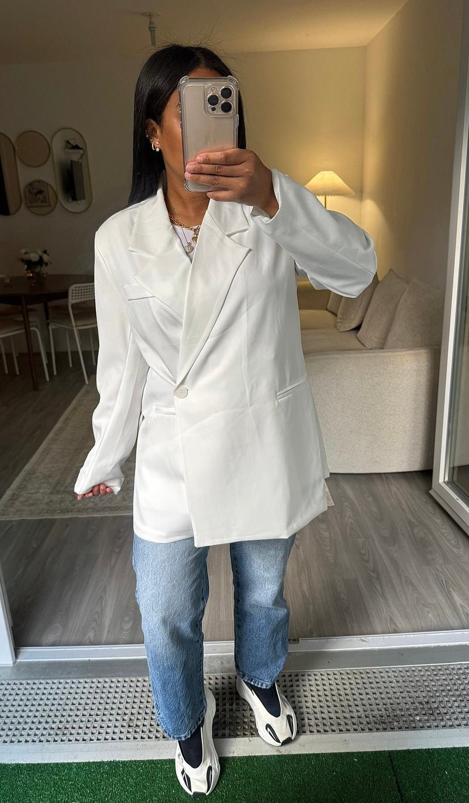 Blazer porte-feuilles blanc