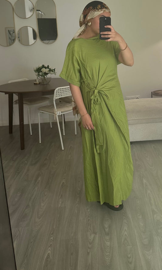 Robe cache cœur vert clair