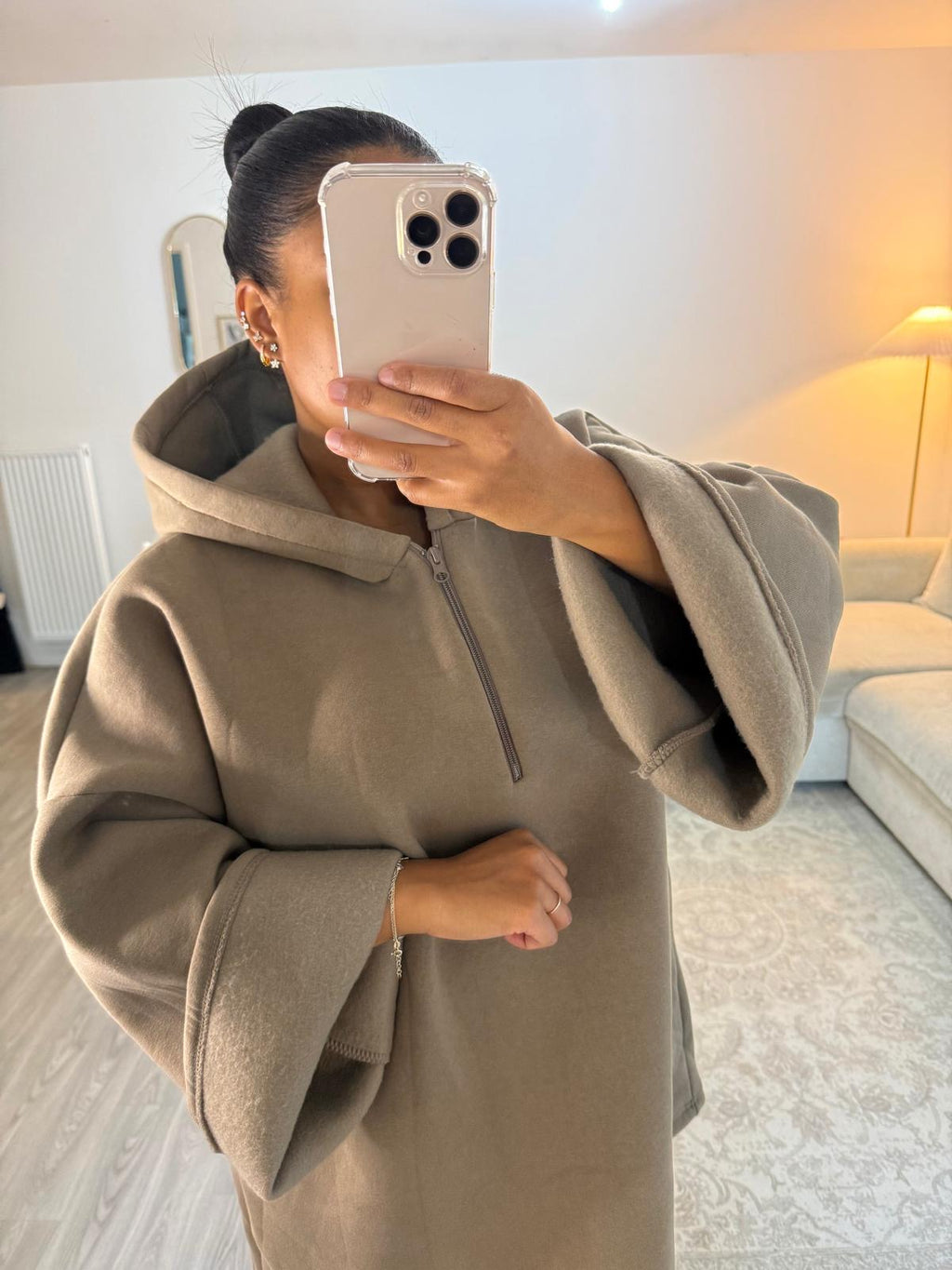 Ensemble Capuche taupe