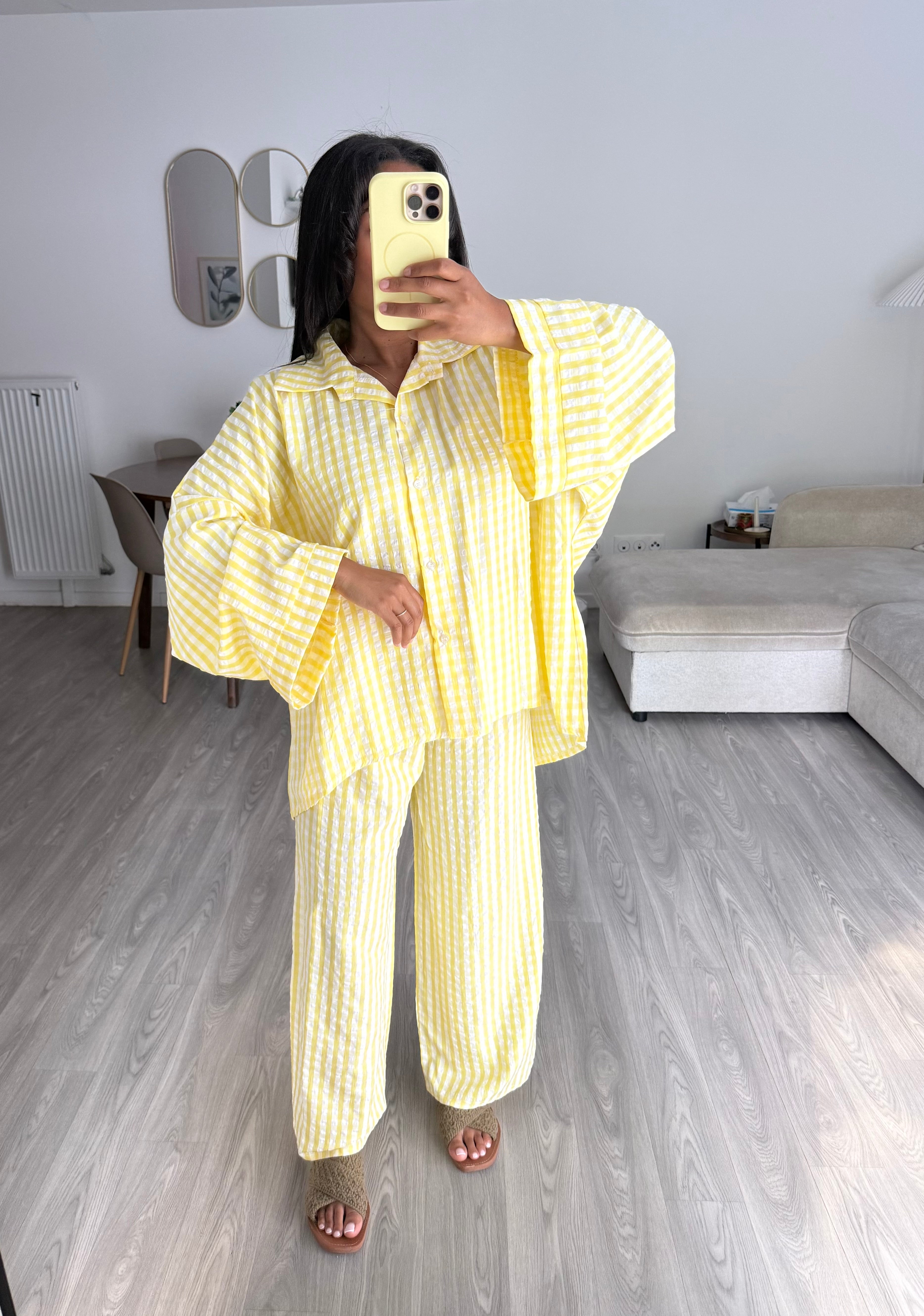 Ensemble carreaux jaune