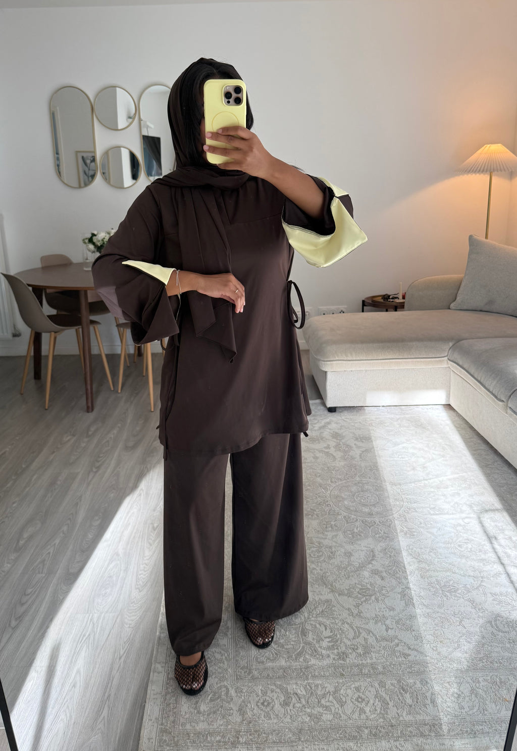 Burkini Nessya choco et jaune