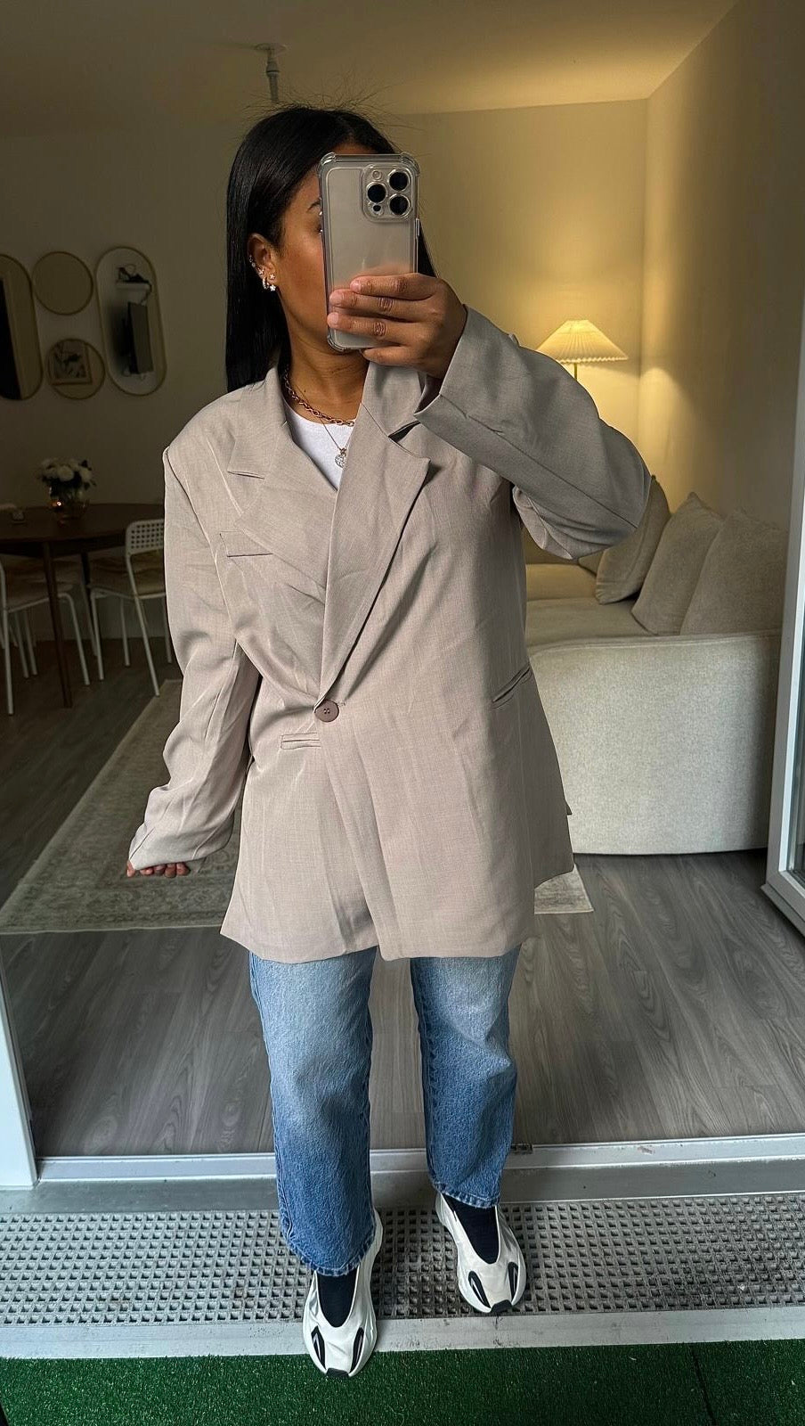 Blazer porte-feuilles taupe