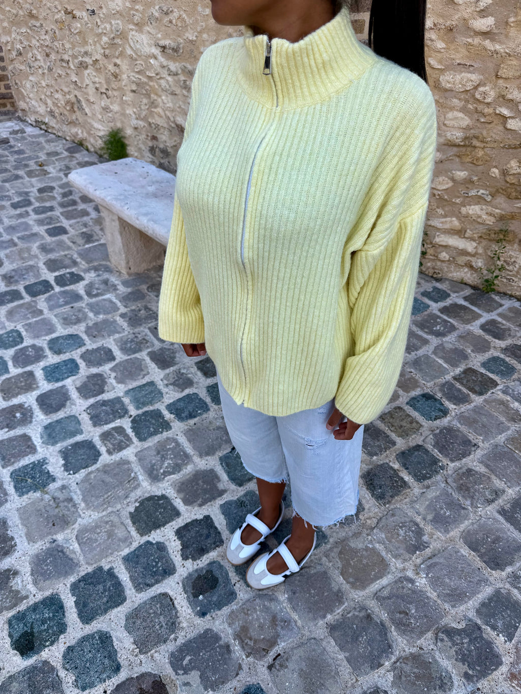 Gilet Zippé jaune