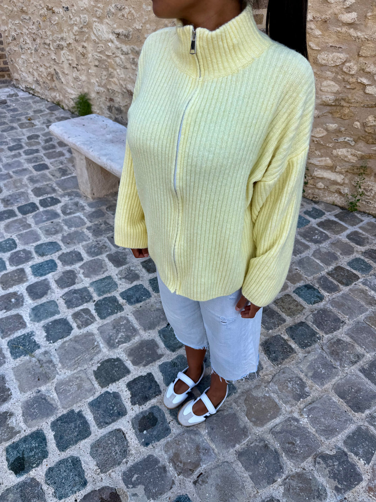 Gilet Zippé jaune