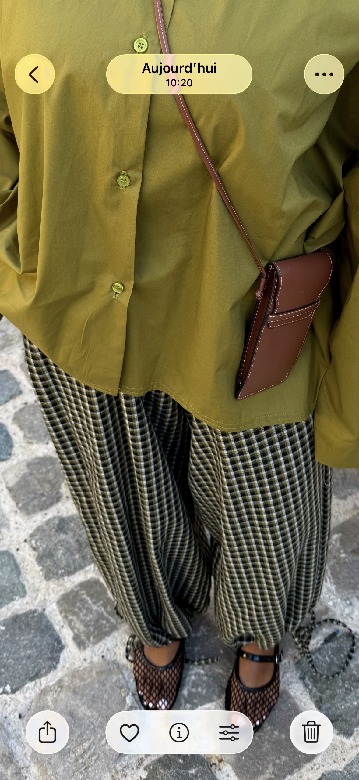 Pantalon carreaux olives