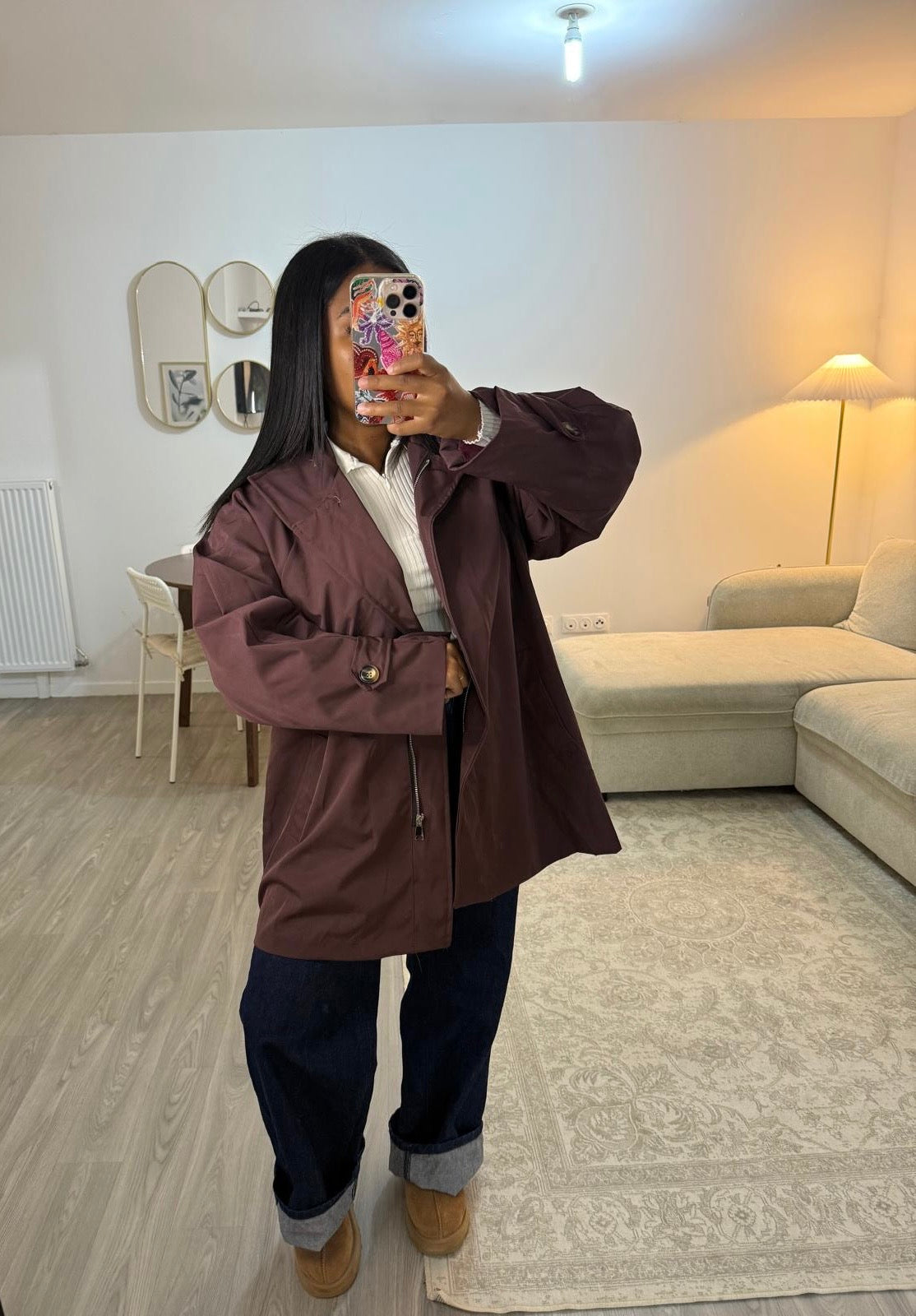 Trench Over cerise