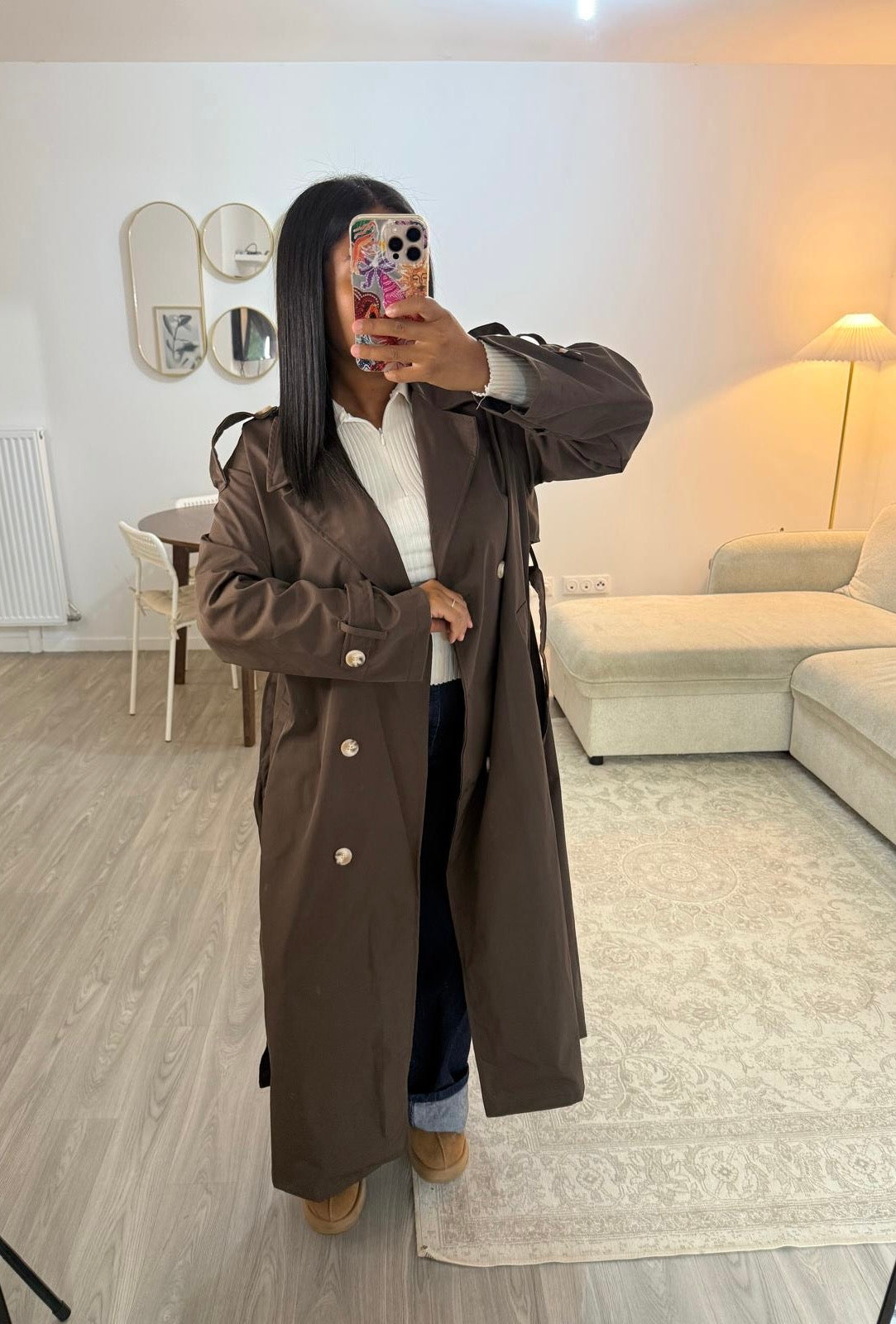 Trench long Choco