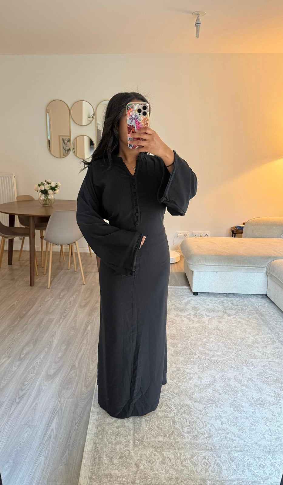 Abaya Qamis noire