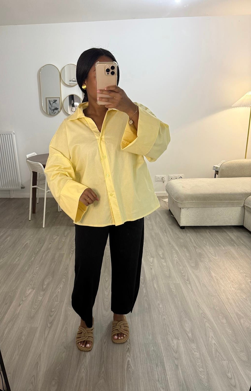 Chemise jaune beurre