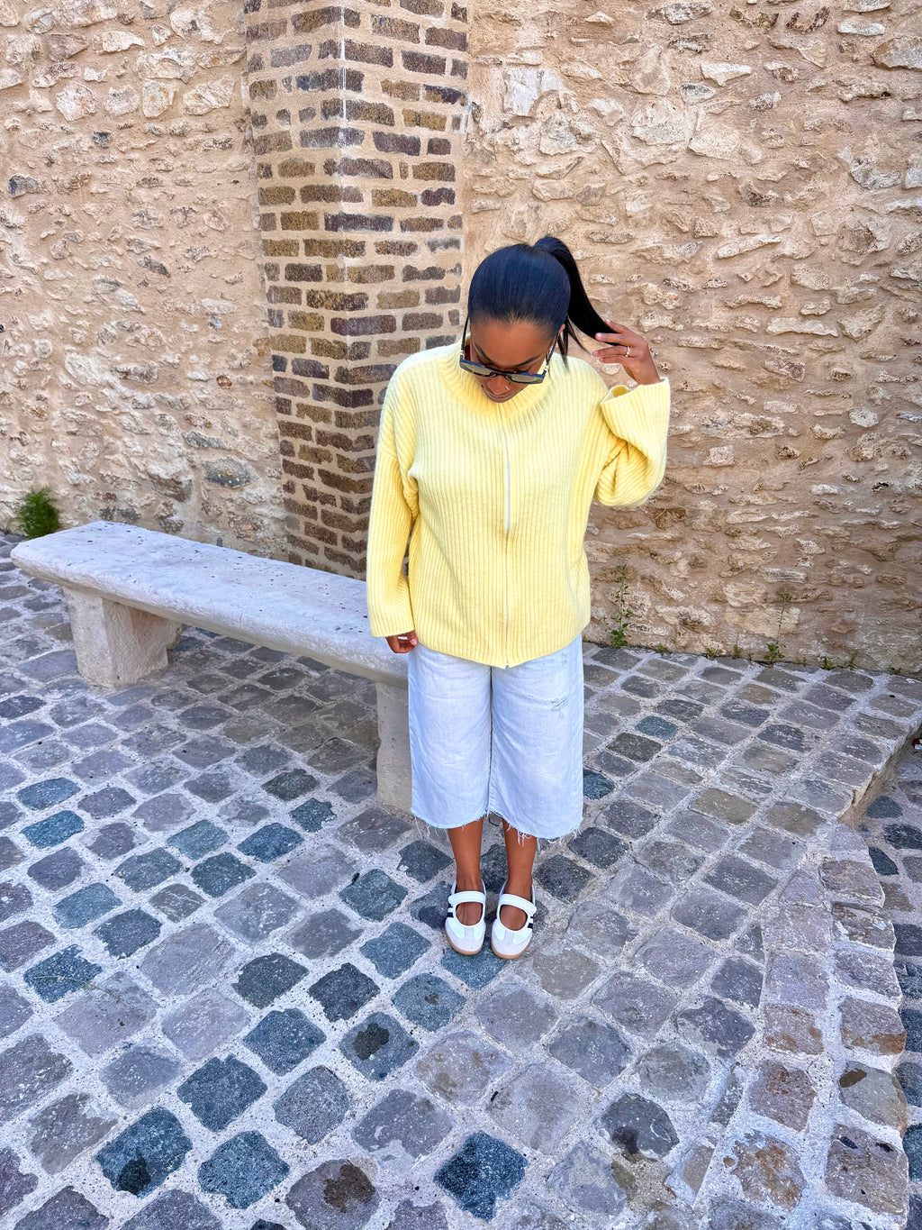 Gilet Zippé jaune