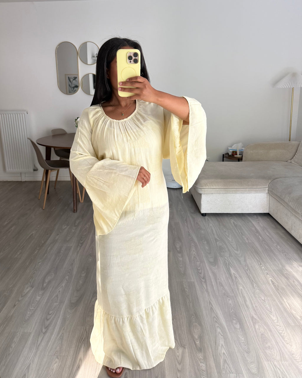 Robe flora jaune
