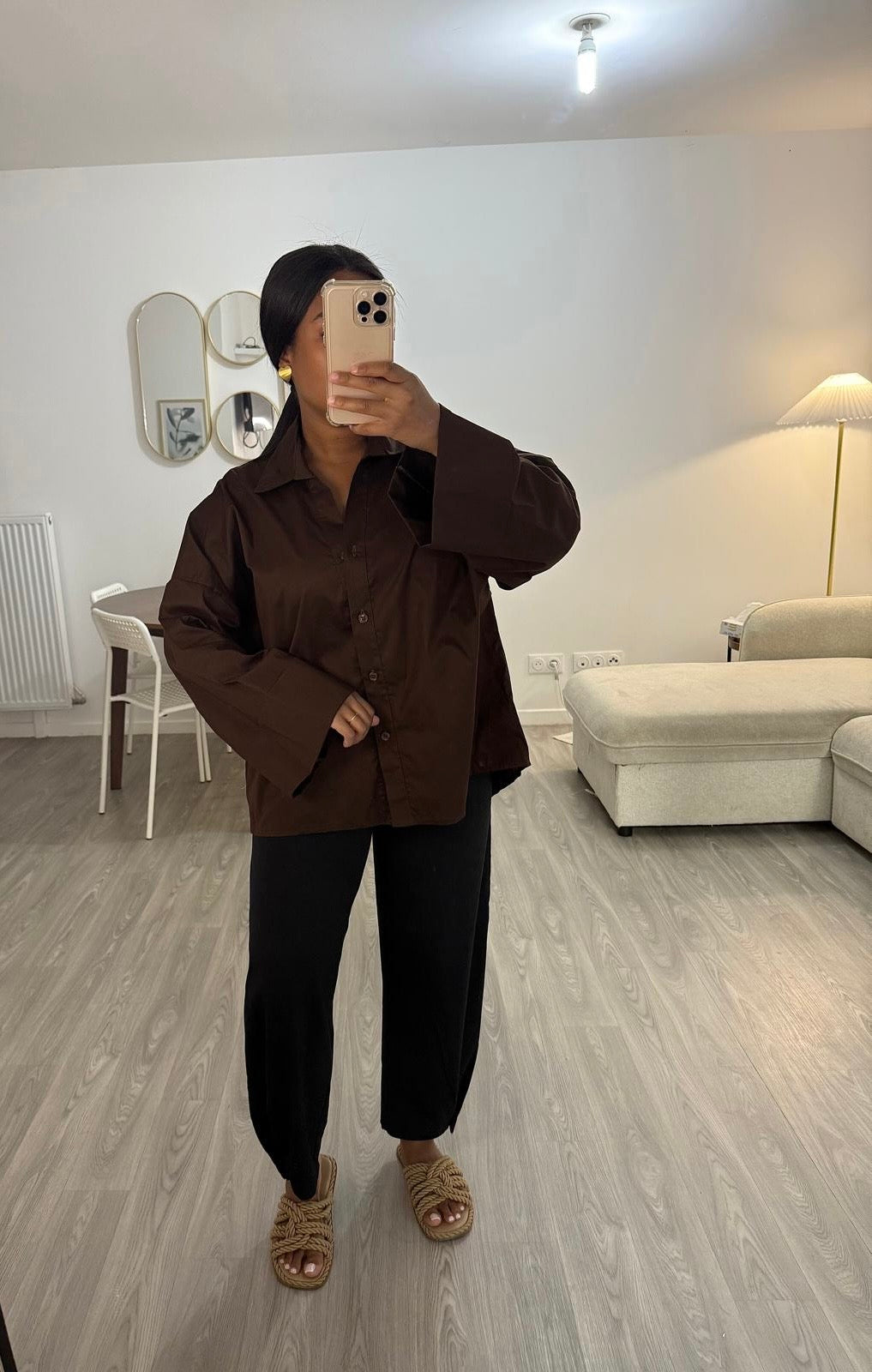 Chemise marron