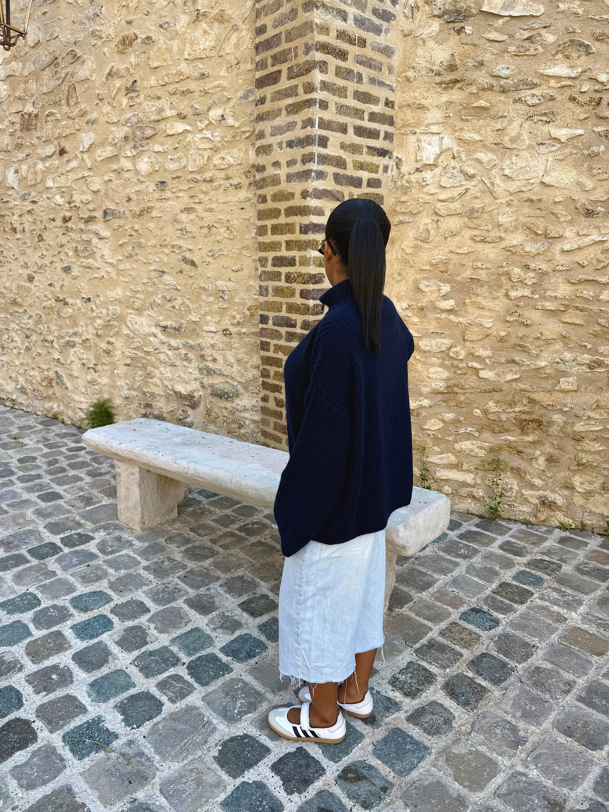 Gilet zippé marine