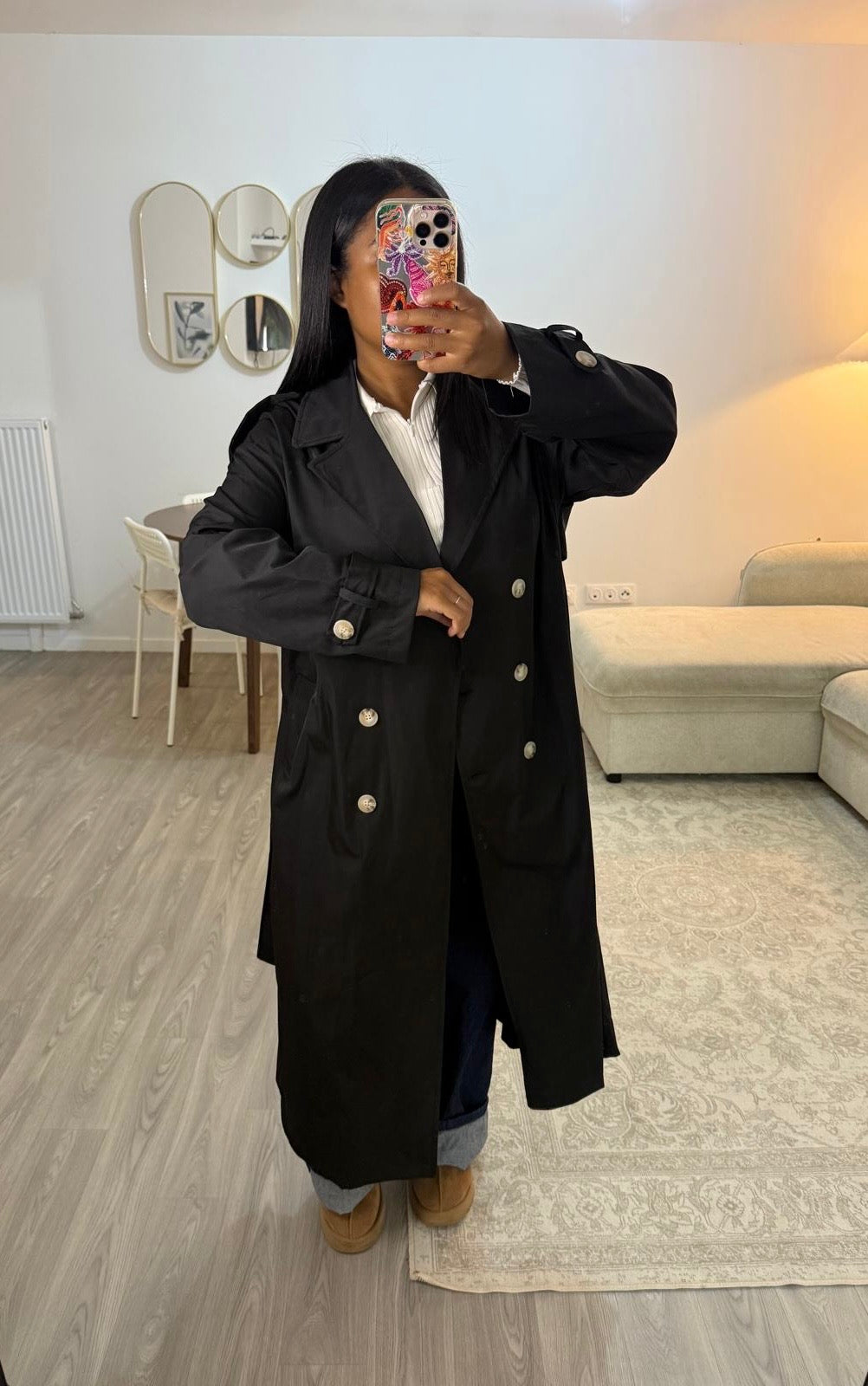 Trench long noir