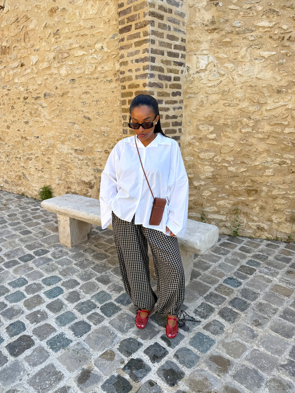 Pantalon carreaux black & White