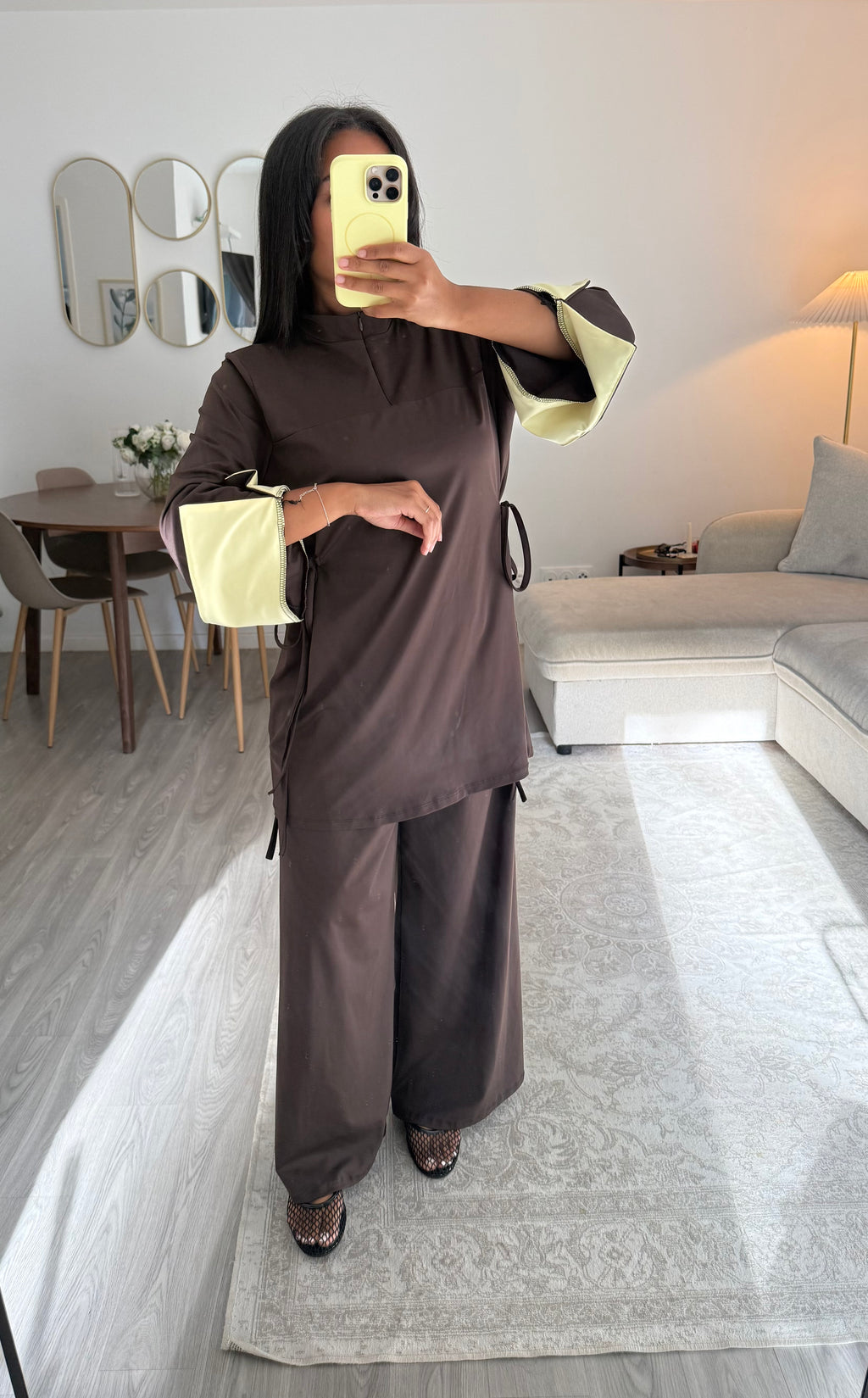 Burkini Nessya choco et jaune