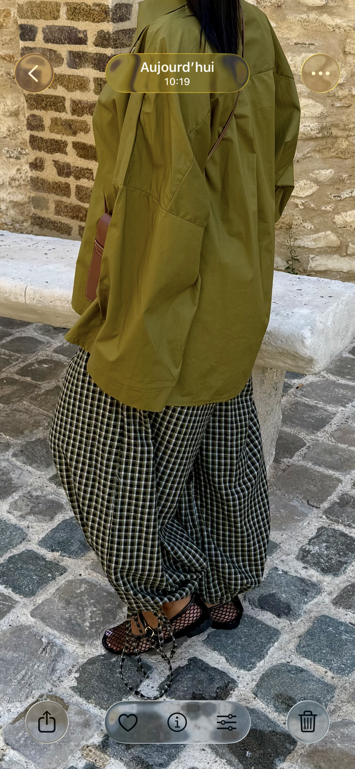 Pantalon carreaux olives