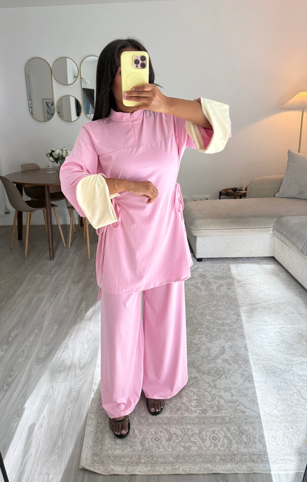 Burkini Nessya rose et jaune