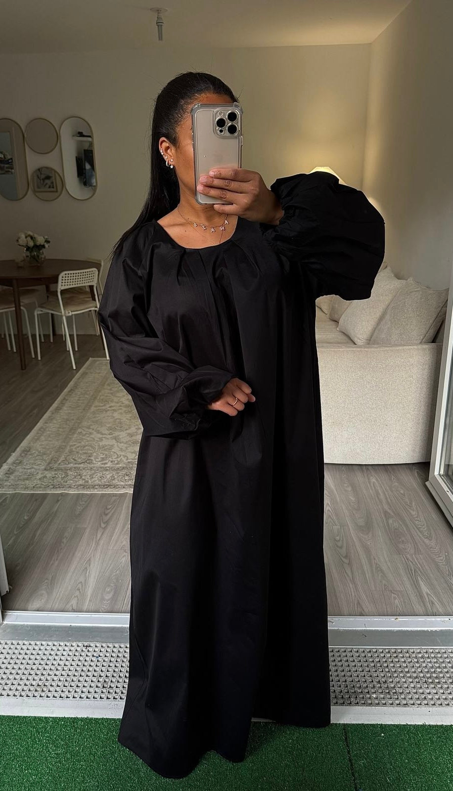 Robe popeline noire
