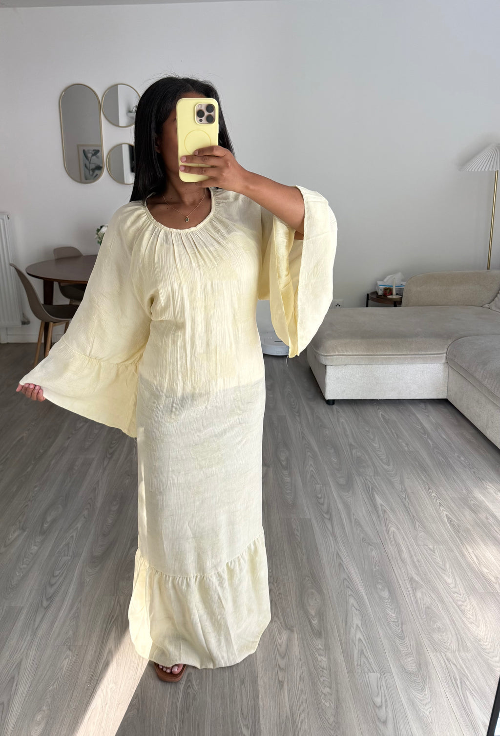 Robe flora jaune