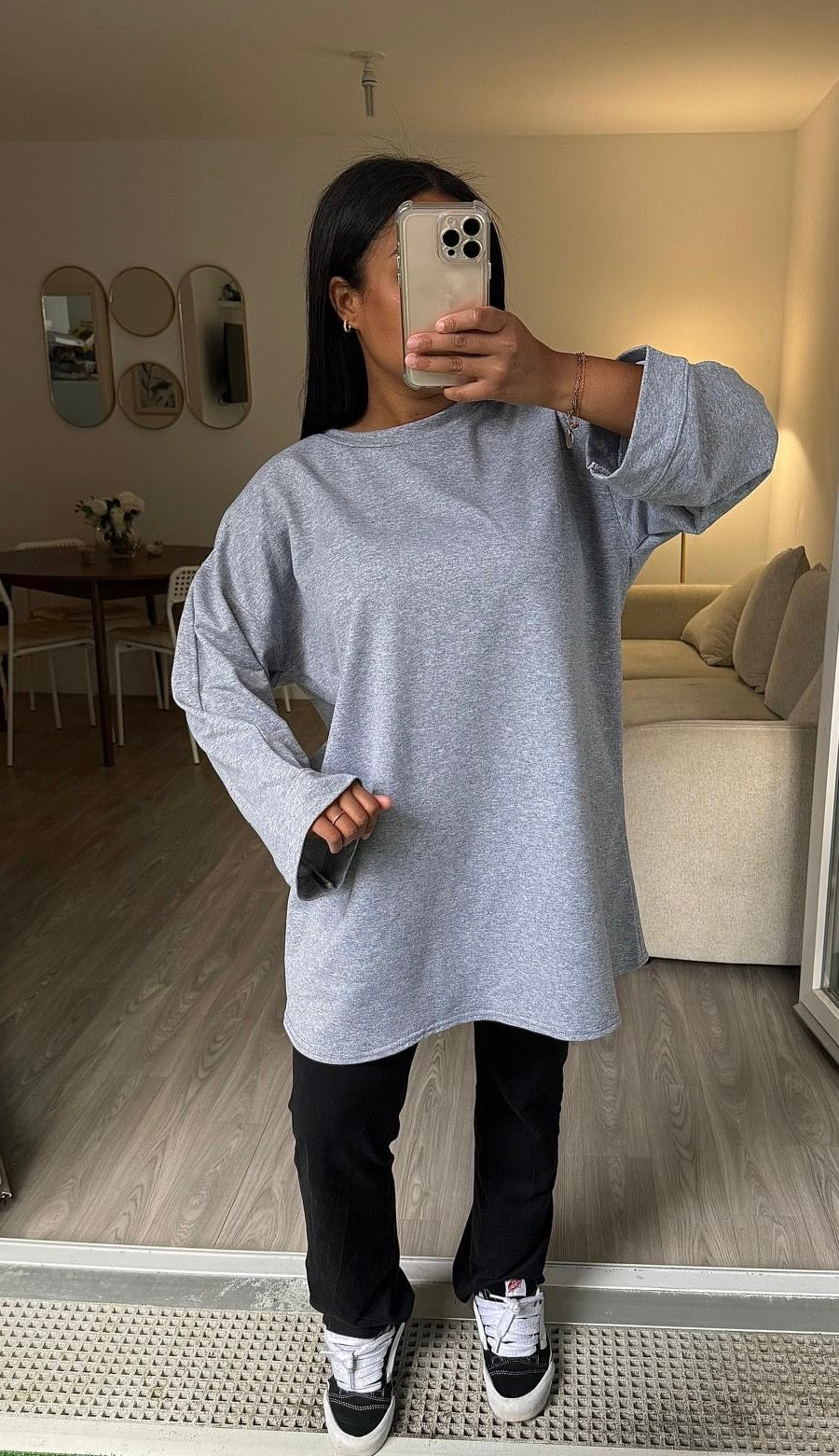 Tee-shirts manche longue gris