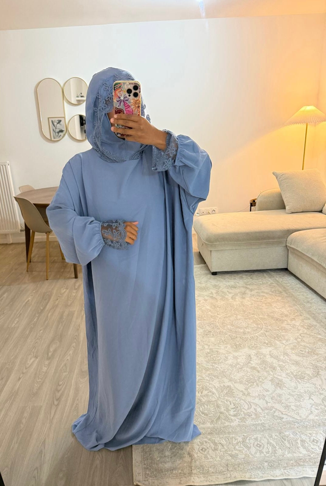 Robe Noor bleu ciel