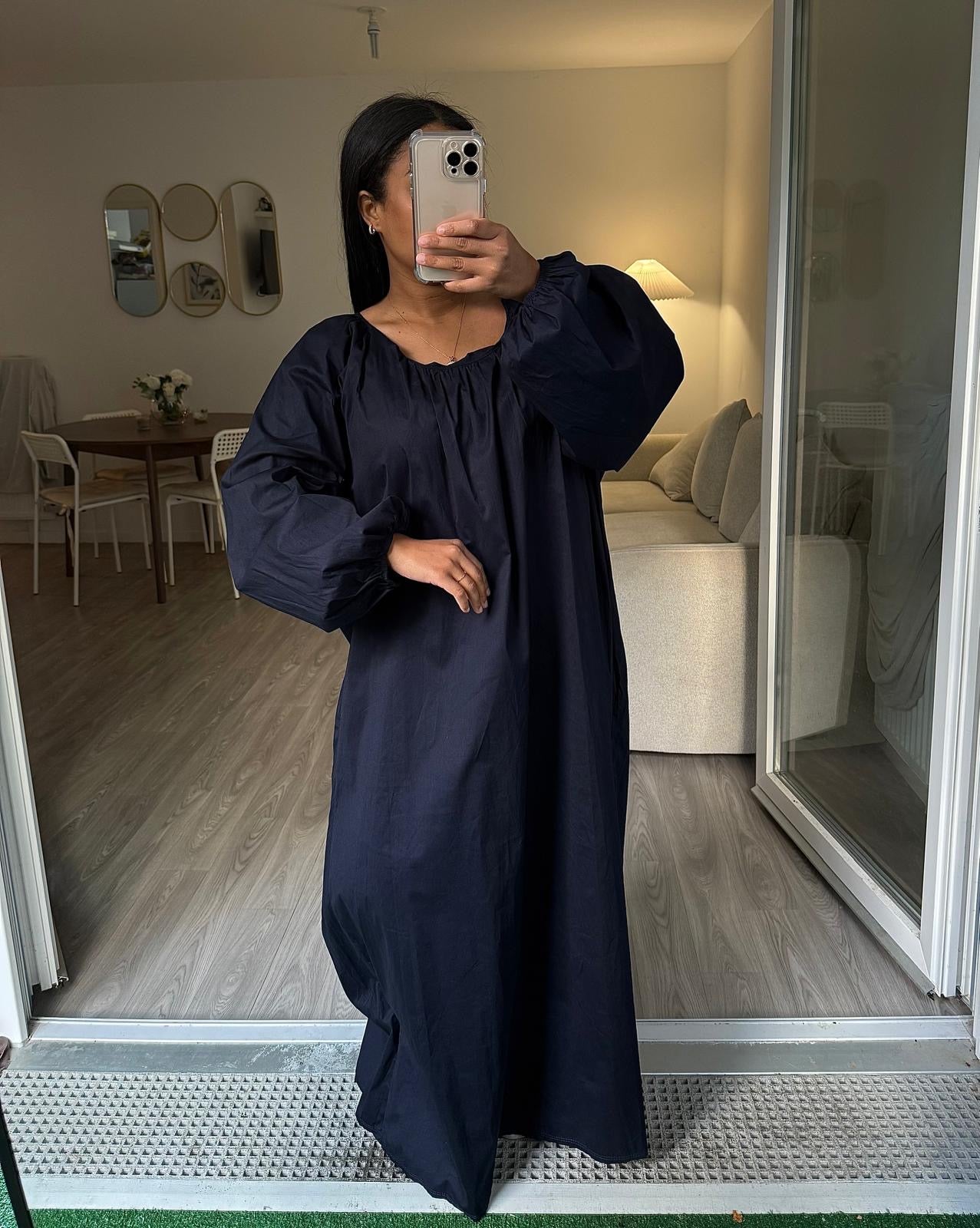 Robe popeline marine