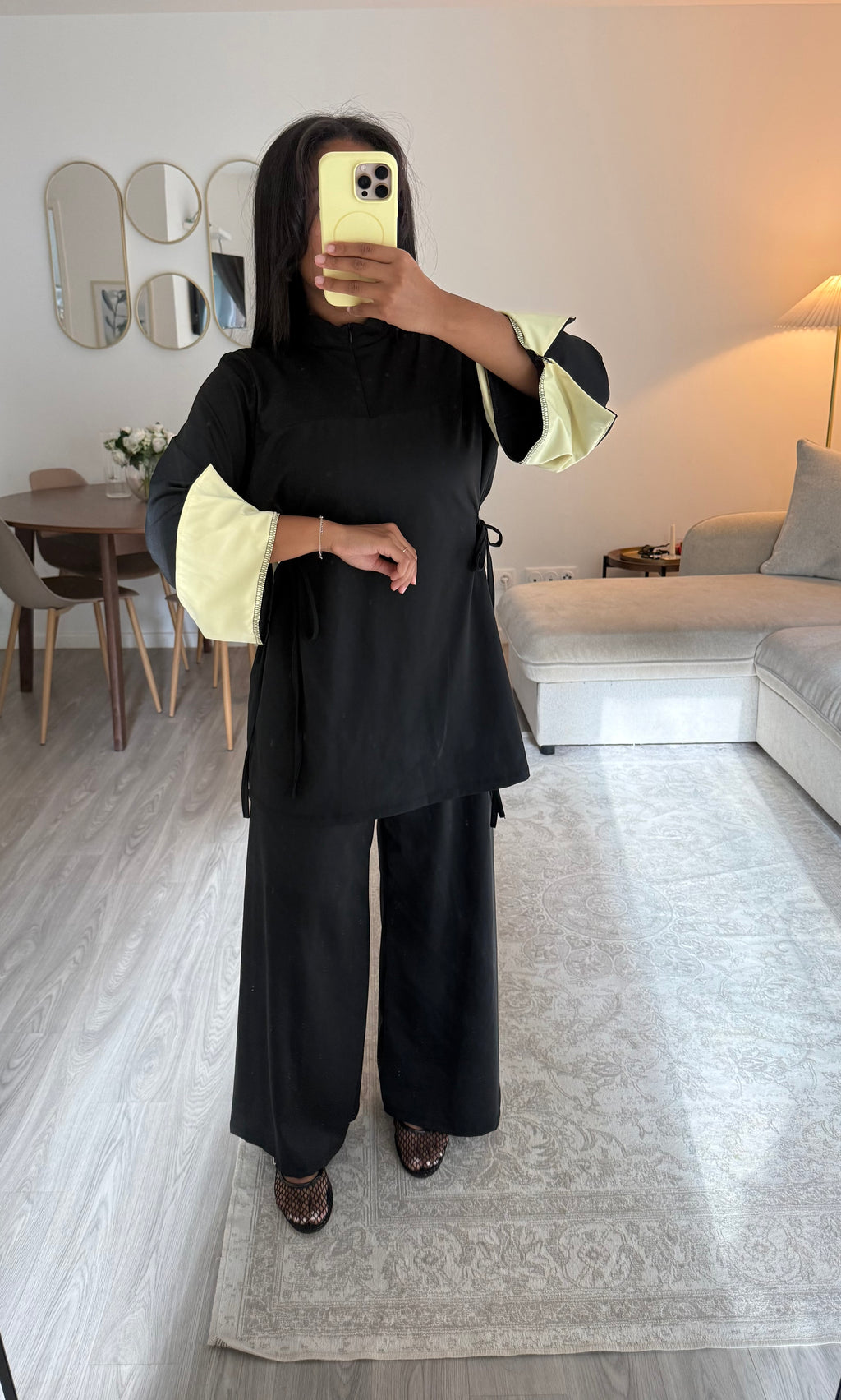 Burkini Nessya noir et jaune