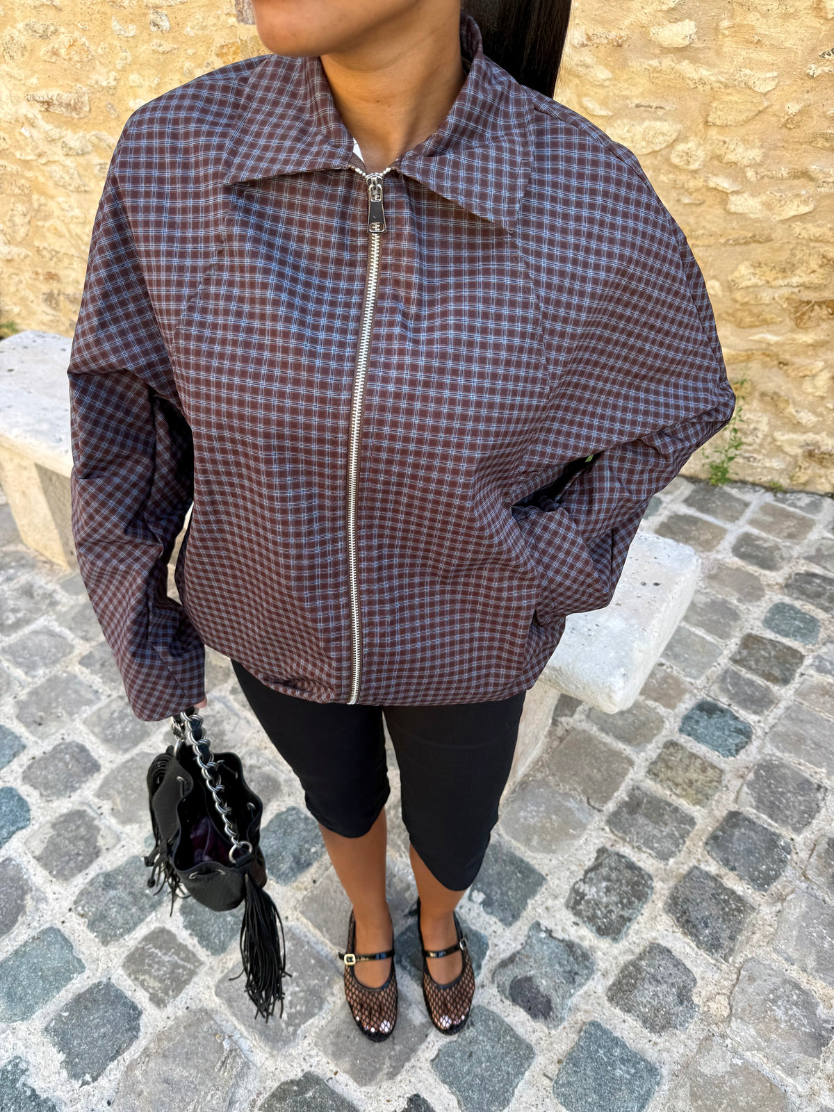 Veste carreaux choco