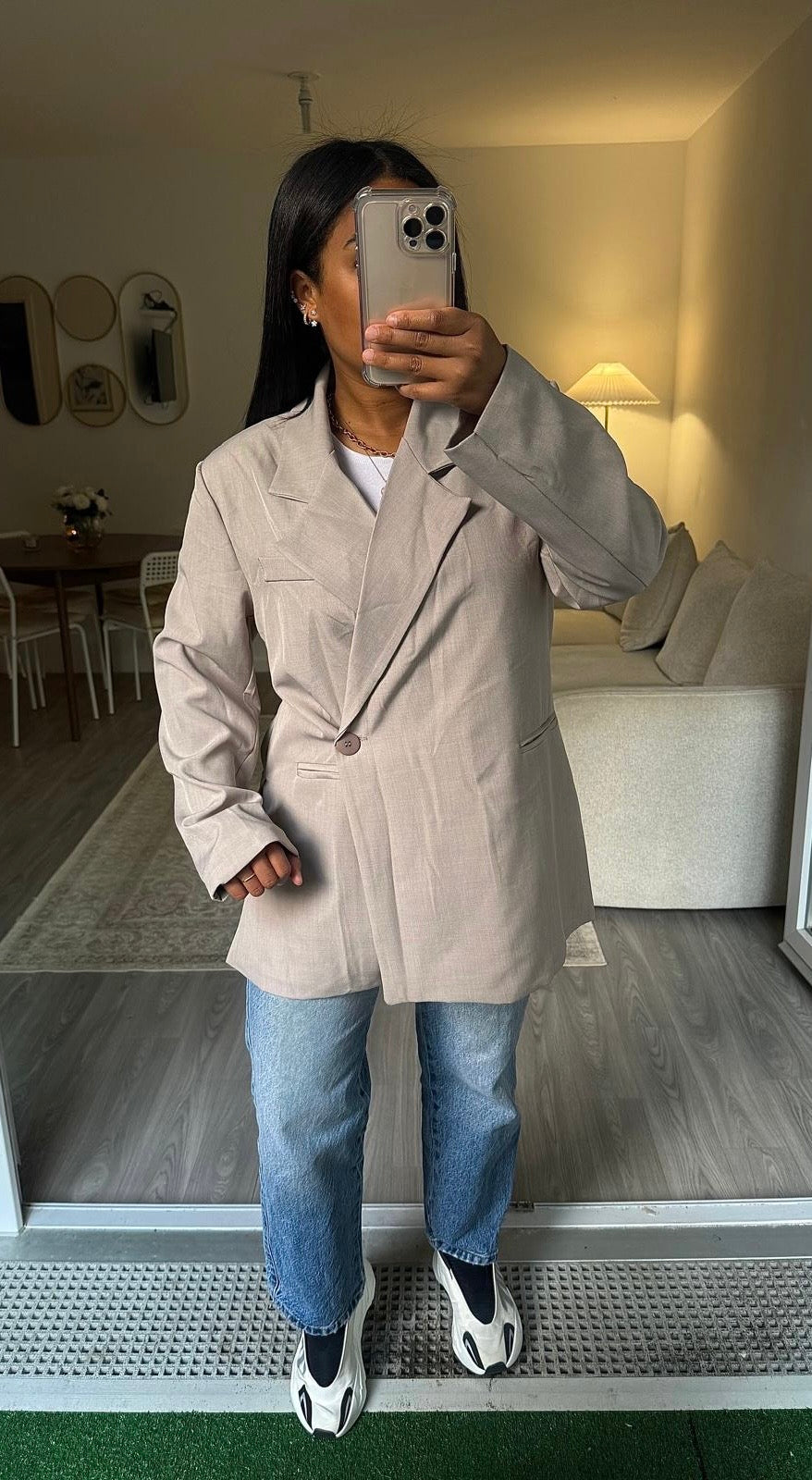 Blazer porte-feuilles taupe