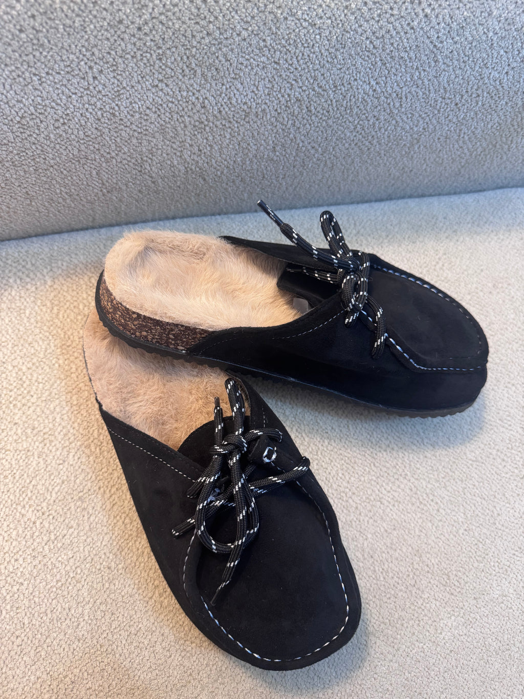 Mules lacets noires