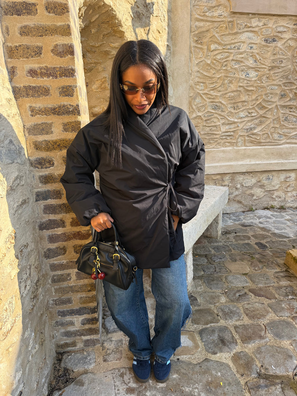Doudoune croisé noire