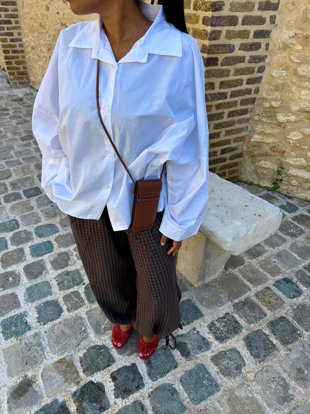 Pantalon carreaux choco