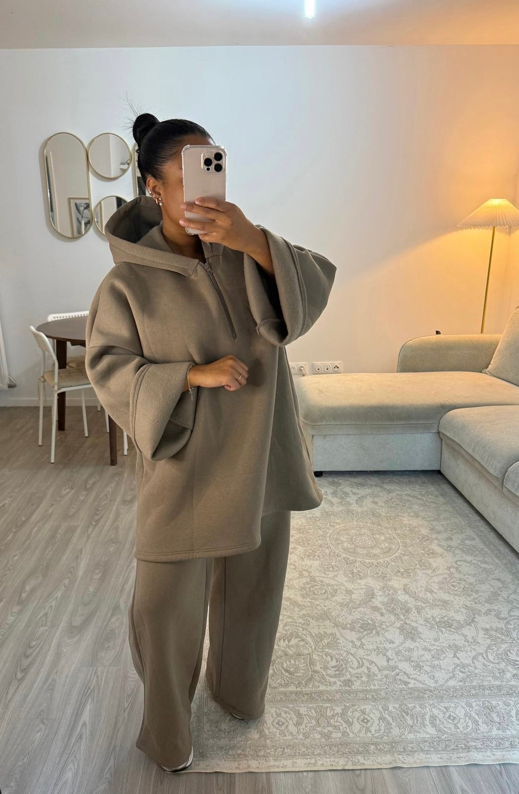 Ensemble Capuche taupe