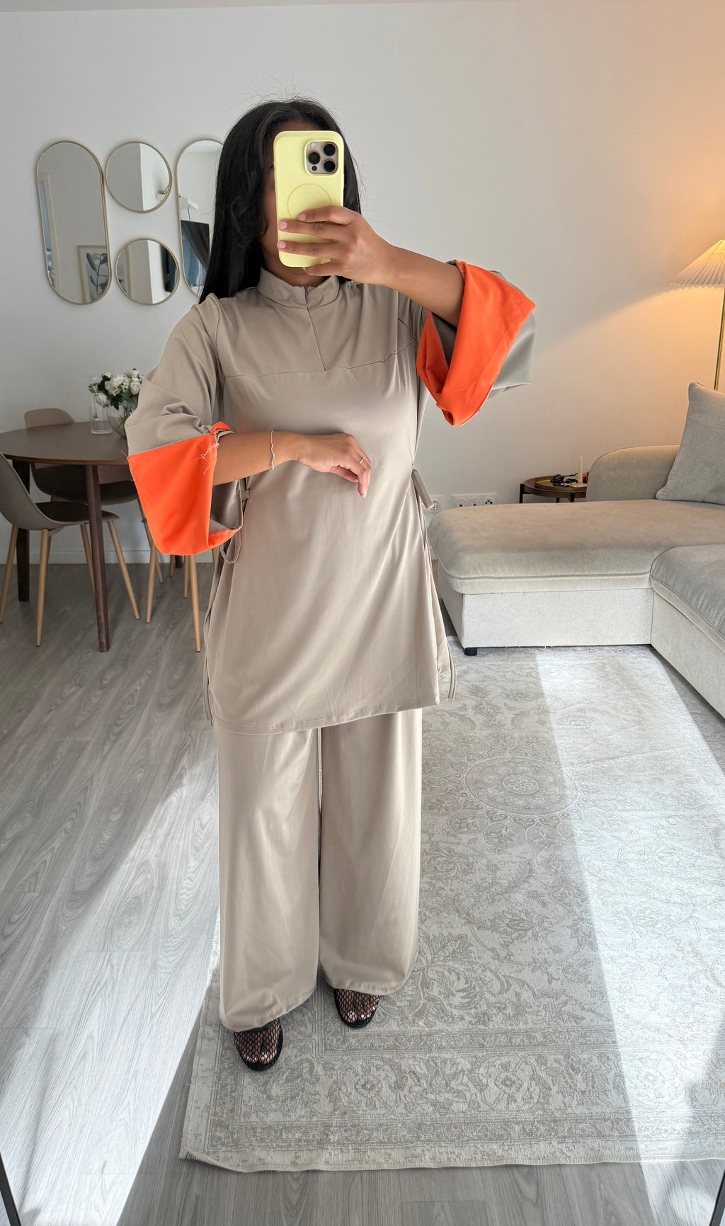 Burkini Nessya taupe et orange