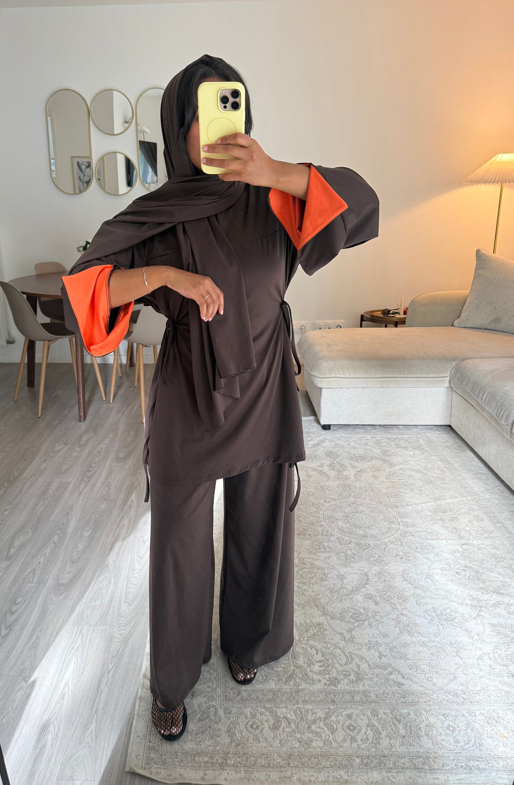 Burkini Nessya choco et orange