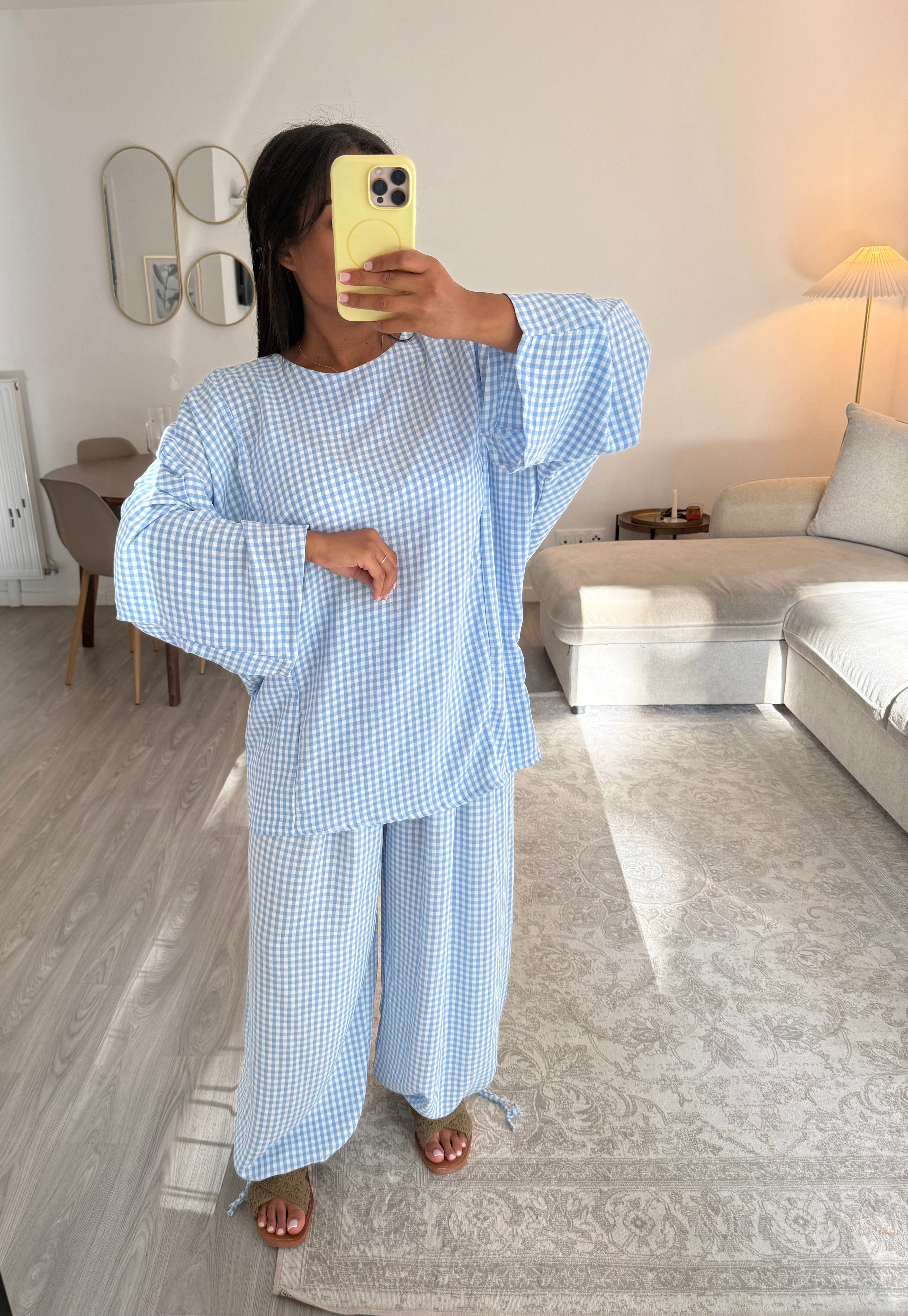 Ensemble Vichy bleu
