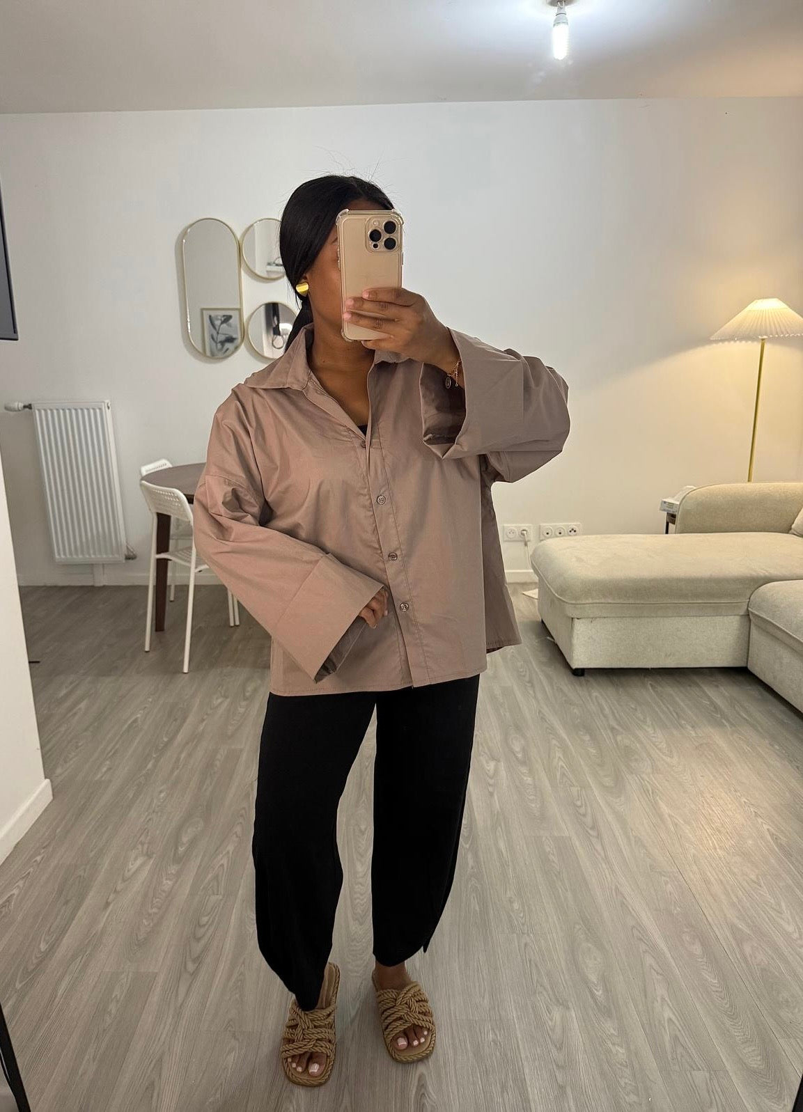 Chemise taupe