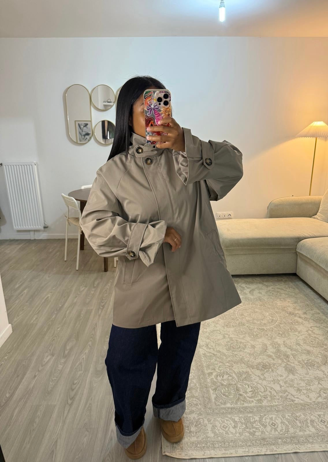 Trench Over taupe