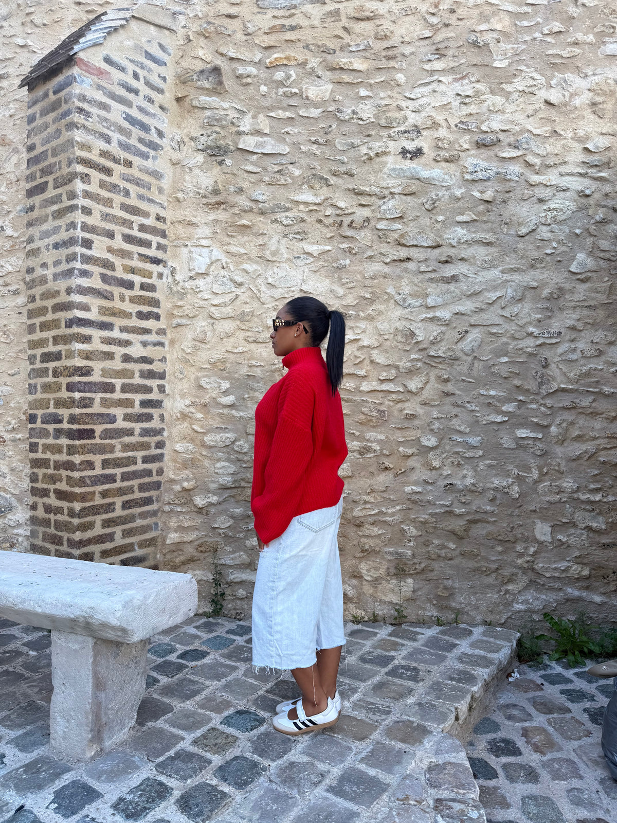 Gilet zippé rouge