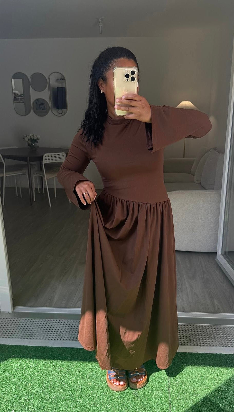 Robe Elyssa marron
