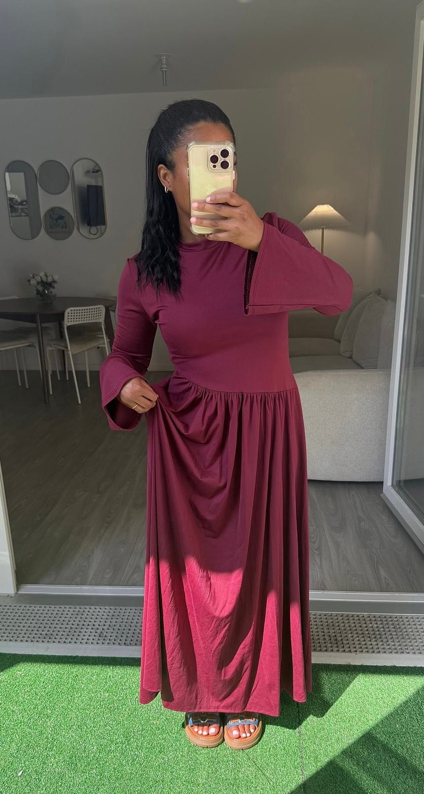 Robe Elyssa bordeaux