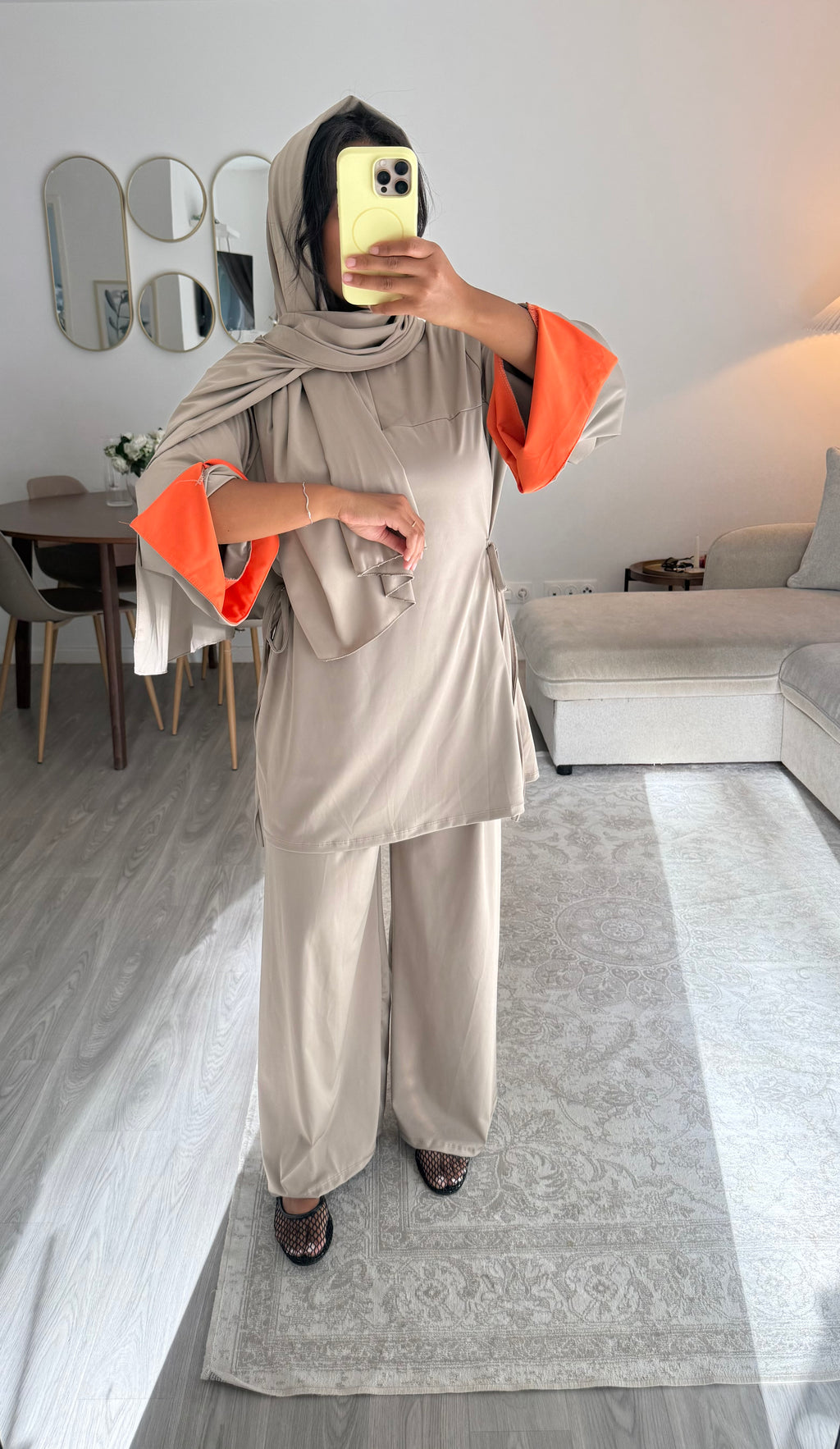 Burkini Nessya taupe et orange