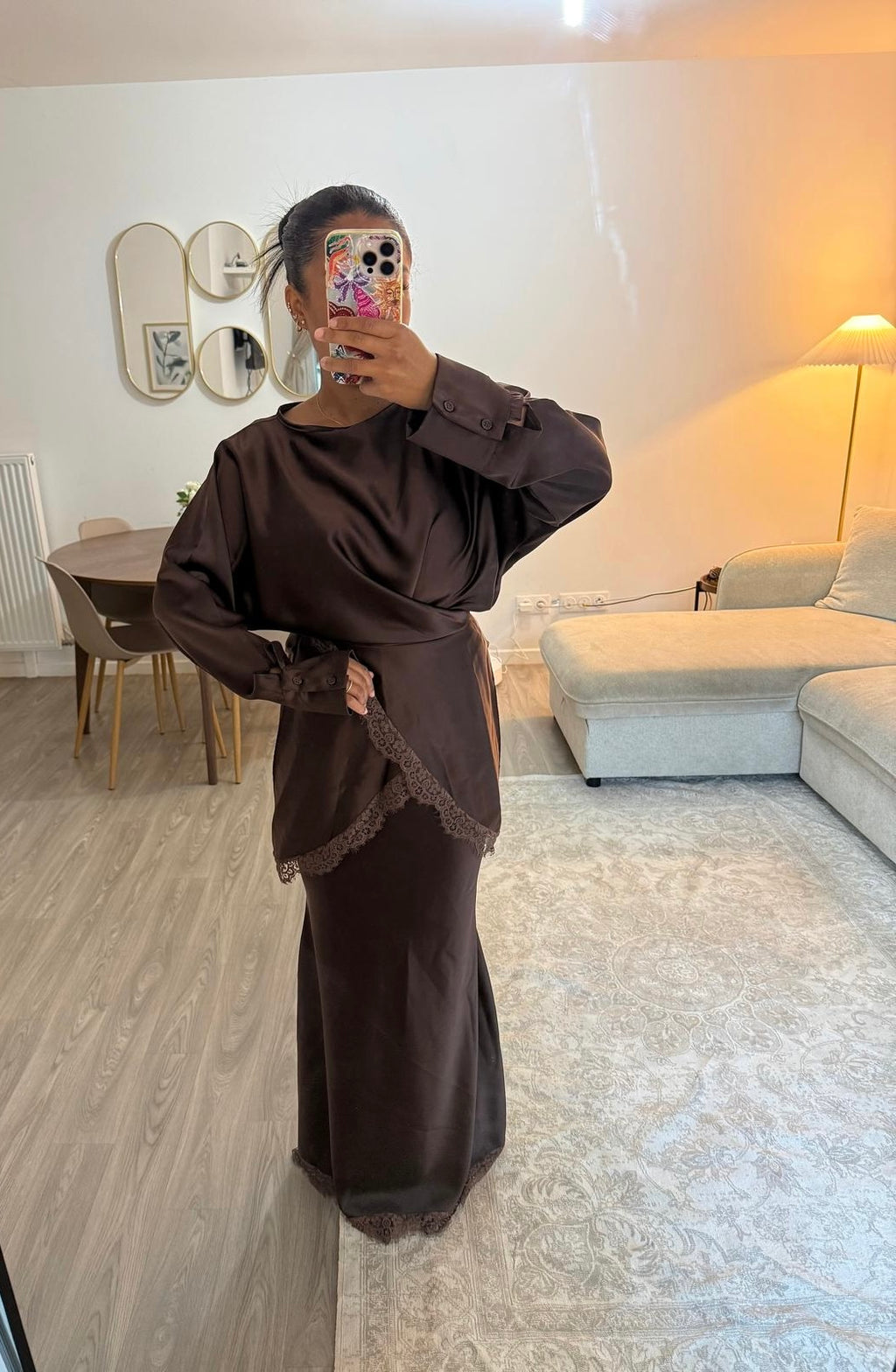 Ensemble dentelles choco